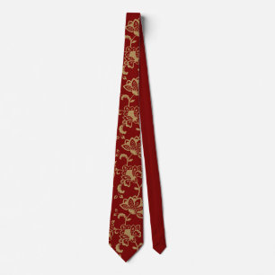 Corbata flores de oro euclidianas