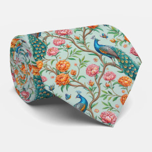 Corbata Flores de pájaros cantores Botánica - Fondo de men