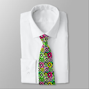 Corbata Flores de papel recortadas multicolores sobre fond
