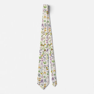 Corbata Flores de primavera - Boho alfabético