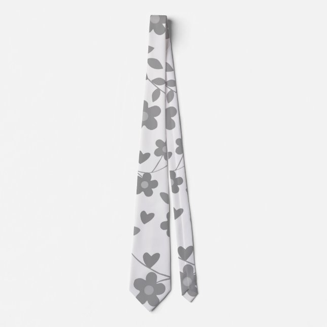 Corbata Flores de primavera cúrcutas - (Anverso)