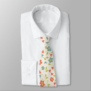 Corbata Flores de primavera cúrcutas 4