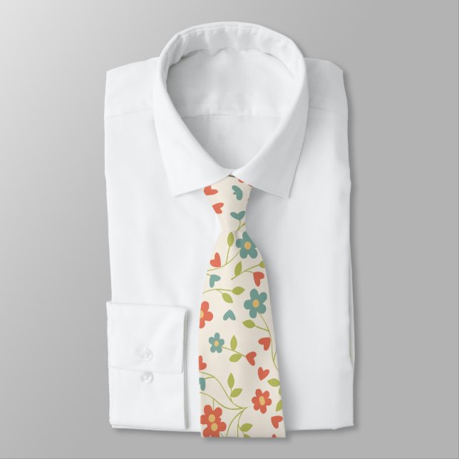 Corbata Flores de primavera cúrcutas 4 (Atado)