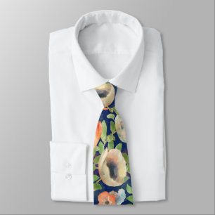 Corbata Flores de primavera naranja