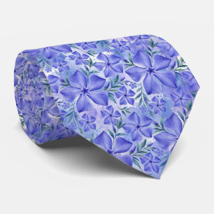 Corbata Flores de Vinca Azul Violeta Vinca