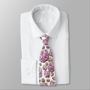 Corbata Flores del jardín de camelias rosas