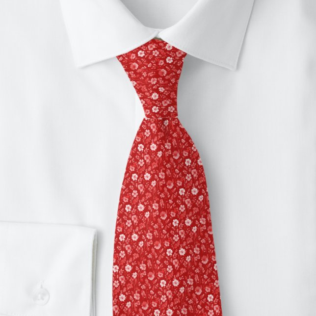 Corbata Flores diminutas carmesí (Subido por el creador)