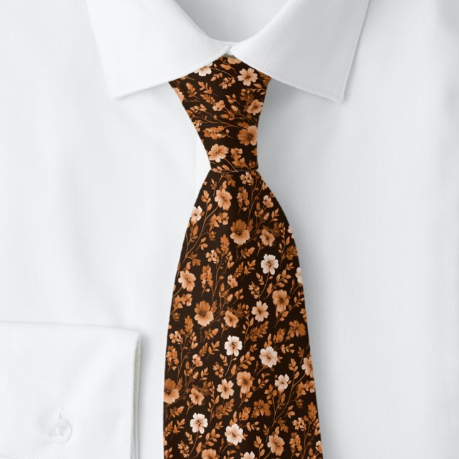 Corbata Flores diminutas de castaño (Subido por el creador)