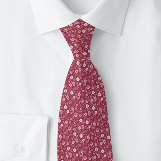 Corbata Flores diminutas magenta (Subido por el creador)