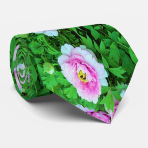 Corbata Flores Elegantes de Peonía de Árbol Rosa con Centr