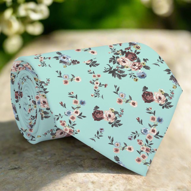 Corbata Flores Elegantes En Boda De Fondo Azul Claro (Subido por el creador)