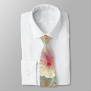 Corbata Flores en Flor - Arte Botánico Suave en Pastel #1