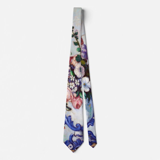 Corbata Flores en una verja de Rococo, Paul Cezanne (Anverso)