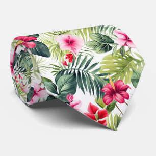 Corbata Flores exóticas coloridas Diseñar el cordón del cu