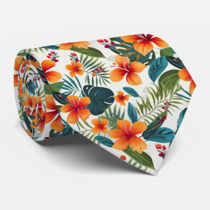 Corbata Flores exóticas coloridas Diseñar el cordón del cu