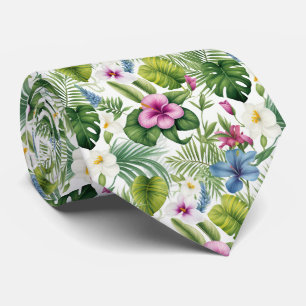 Corbata Flores exóticas coloridas Diseñar el cordón del cu