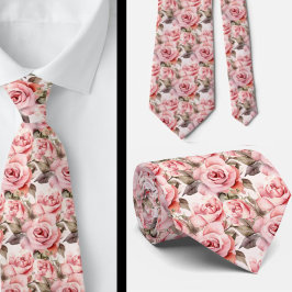 Corbata Flores florales de rosas rosas rosas