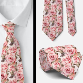 Corbata Flores florales de rosas rosas rosas
