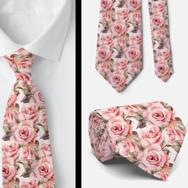 Corbata Flores florales de rosas rosas rosas (Subido por el creador)