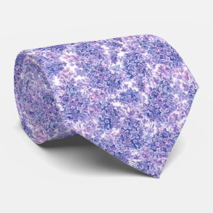 Corbata Flores lilac violeta de acuarela