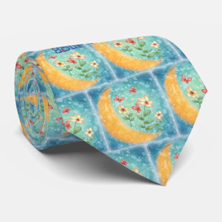 Corbata Flores lunares