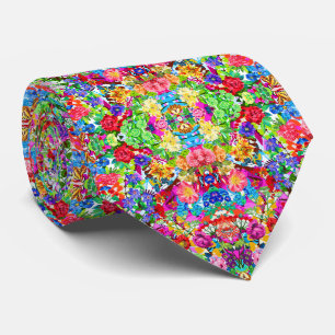 Corbata Flores mágicas de colores lindos