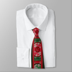 Corbata Flores para Navidad