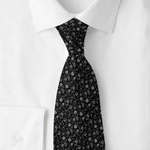 Corbata Flores Pequeñas Onyx