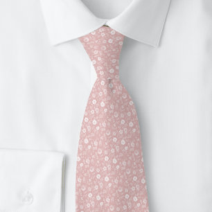 Corbata Flores Pequeñas Rosa Champagne