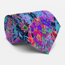 Flores Psicodélicas de colores rojo y morado