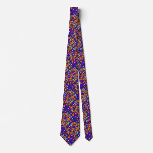 Corbata Flores retras del hippy (Anverso)