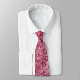 Corbata Flores Rojas