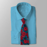 Corbata Flores rojas de waratah<br><div class="desc">Flores de waratah dibujadas a mano, ilustracion vectorial sin fisuras</div>