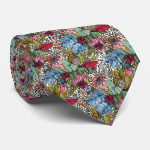 Corbata Flores romanticas australianas de verano