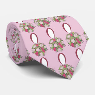 Corbata Flores rosa rosa floral Bouquet Boda Tie