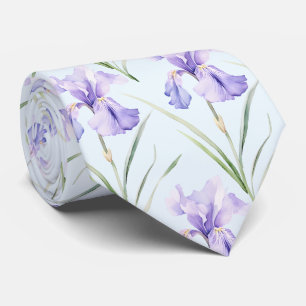Corbata Flores salvajes azules claras correa