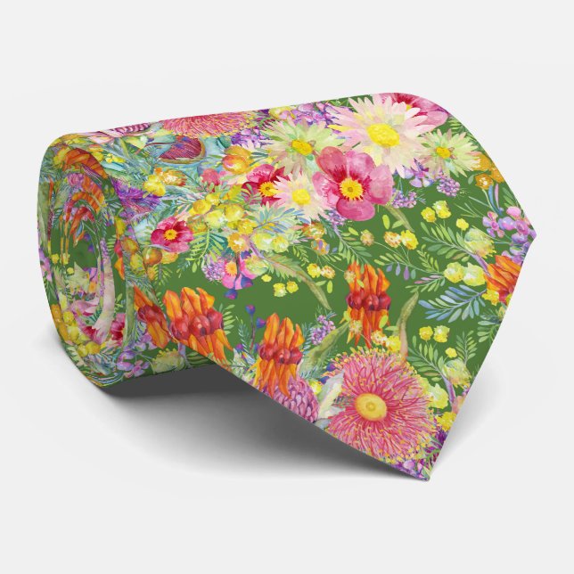 Corbata Flores salvajes de Australia (Enrollado)