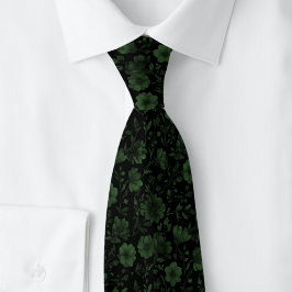 Corbata Flores silvestres Hunter Green