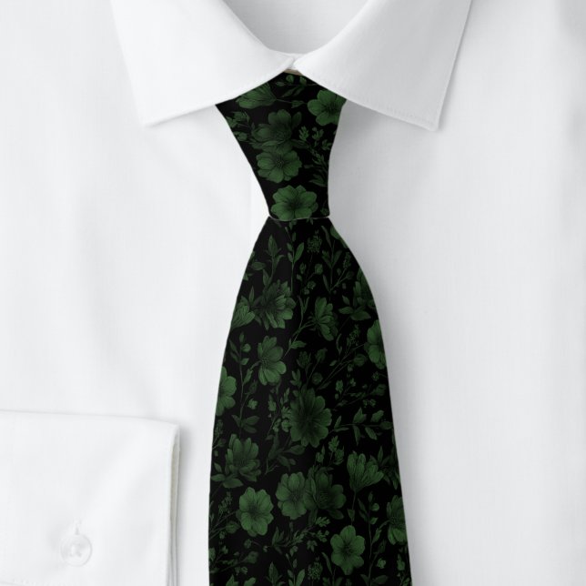Corbata Flores silvestres Hunter Green (Subido por el creador)