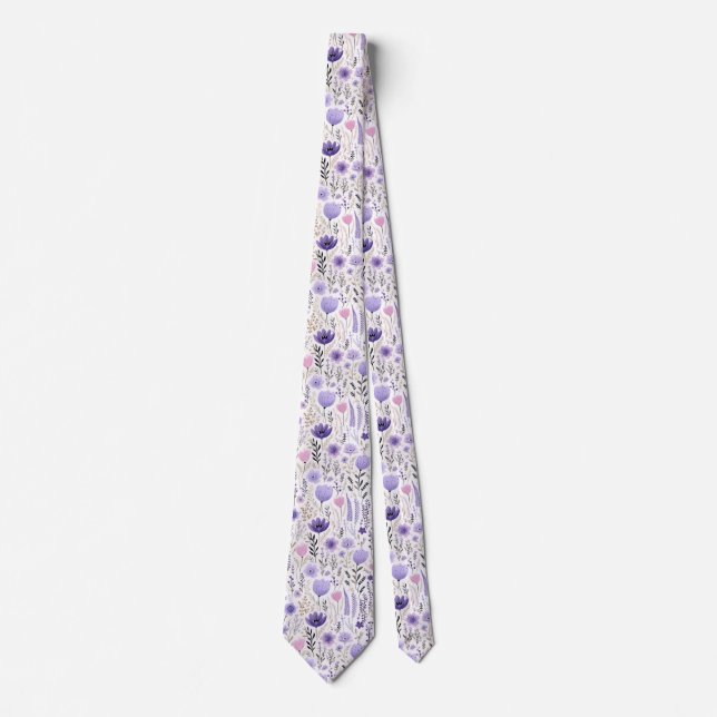 Corbata Flores Silvestres Pastel  (Anverso)