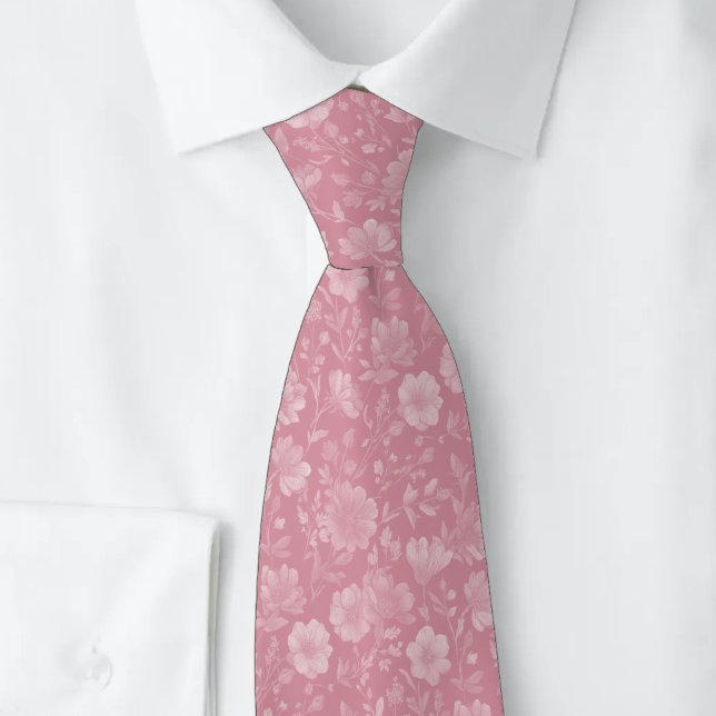 Corbata Flores silvestres rosa polvoriento (Subido por el creador)
