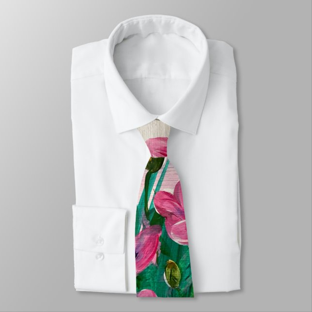 Corbata Flores silvestres rosadas (Atado)