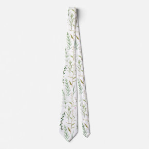 Corbata Flores silvestres verdes