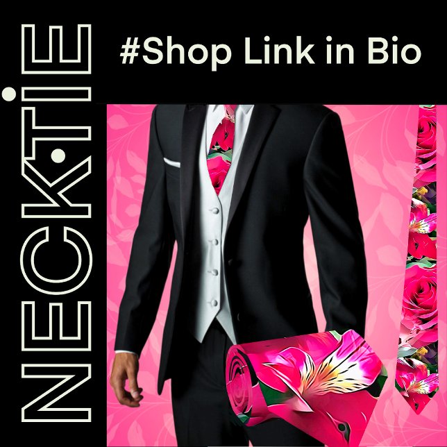 Corbata Flores tropicales (Cool trendy modern abstract floral men's necktie)