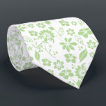 Corbata Flores trópicas elegantes de cal blanca y verde<br><div class="desc">Elegante Lime Pálida Verde y Flores Tropicales Blancas Nata De Cuello. Fácil de personalizar del color de fondo para un aspecto verdaderamente único. Creado por el diseñador Zazzle pro BK Thompson exclusivamente para Cedar y String; por favor contáctenos si necesita ayuda con el diseño.</div>
