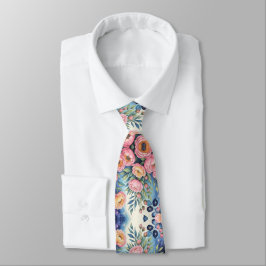 Corbata Flores vibrantes