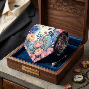 Corbata Flores Vibrantes