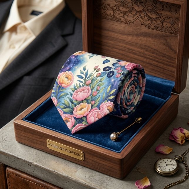 Corbata Flores Vibrantes (Subido por el creador)