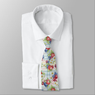 Corbata Flores y Frutas
