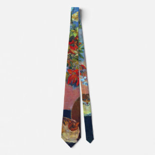 Corbata Flores y gatos de Paul Gauguin, Bella Artes de la 